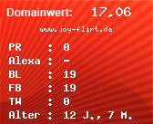 Domainbewertung - Domain www.joy-flirt.de bei Domainwert24.net
