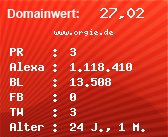 Domainbewertung - Domain www.orgie.de bei Domainwert24.net