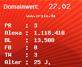 Domainbewertung - Domain www.orgie.de bei Domainwert24.net