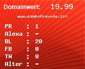 Domainbewertung - Domain www.sambafreunde.com bei Domainwert24.net