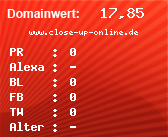 Domainbewertung - Domain www.close-up-online.de bei Domainwert24.net