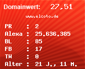 Domainbewertung - Domain www.elcoto.de bei Domainwert24.net