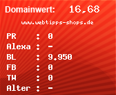 Domainbewertung - Domain www.webtipps-shops.de bei Domainwert24.net