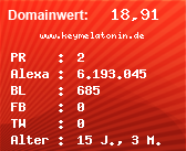 Domainbewertung - Domain www.keymelatonin.de bei Domainwert24.net