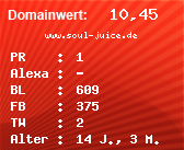 Domainbewertung - Domain www.soul-juice.de bei Domainwert24.net