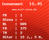 Domainbewertung - Domain www.soul-juice.de bei Domainwert24.net