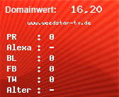Domainbewertung - Domain www.weedstar-tv.de bei Domainwert24.net