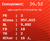 Domainbewertung - Domain www.ewerk-onlineshop.de bei Domainwert24.net