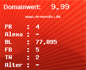 Domainbewertung - Domain www.armondo.de bei Domainwert24.net