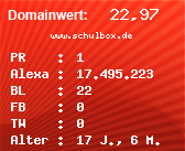 Domainbewertung - Domain www.schulbox.de bei Domainwert24.net