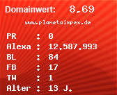 Domainbewertung - Domain www.planetaimpex.de bei Domainwert24.net