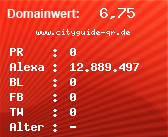 Domainbewertung - Domain www.cityguide-qr.de bei Domainwert24.net