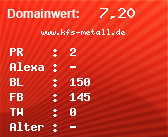 Domainbewertung - Domain www.kfs-metall.de bei Domainwert24.net