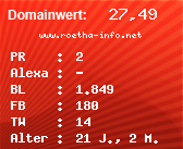 Domainbewertung - Domain www.roetha-info.net bei Domainwert24.net