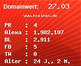 Domainbewertung - Domain www.kneipen.de bei Domainwert24.net