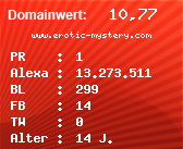 Domainbewertung - Domain www.erotic-mystery.com bei Domainwert24.net