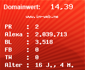 Domainbewertung - Domain www.im-web.me bei Domainwert24.net