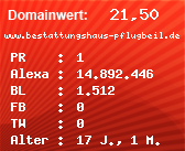 Domainbewertung - Domain www.bestattungshaus-pflugbeil.de bei Domainwert24.net