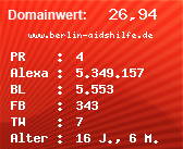 Domainbewertung - Domain www.berlin-aidshilfe.de bei Domainwert24.net