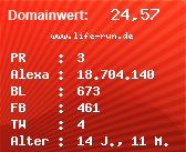 Domainbewertung - Domain www.life-run.de bei Domainwert24.net