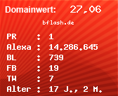 Domainbewertung - Domain bflash.de bei Domainwert24.net