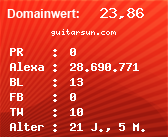 Domainbewertung - Domain guitarsun.com bei Domainwert24.net