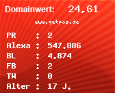 Domainbewertung - Domain www.getpos.de bei Domainwert24.net