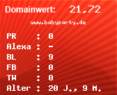 Domainbewertung - Domain www.babyparty.de bei Domainwert24.net