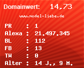 Domainbewertung - Domain www.model-liebe.de bei Domainwert24.net