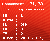 Domainbewertung - Domain www.frontpage-templates.nl bei Domainwert24.net