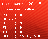 Domainbewertung - Domain www.sound-branding.info bei Domainwert24.net