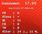 Domainbewertung - Domain www.house-of-duke.de bei Domainwert24.net