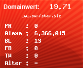 Domainbewertung - Domain www.surfstar.biz bei Domainwert24.net