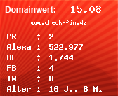 Domainbewertung - Domain www.check-fin.de bei Domainwert24.net