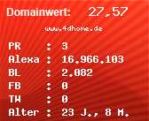 Domainbewertung - Domain www.4dhome.de bei Domainwert24.net