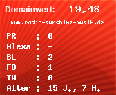 Domainbewertung - Domain www.radio-sunshine-musik.de bei Domainwert24.net