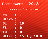 Domainbewertung - Domain www.gogo-fashion.com bei Domainwert24.net