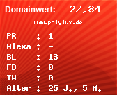 Domainbewertung - Domain www.polylux.de bei Domainwert24.net