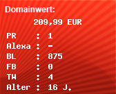 Domainbewertung - Domain www.hjbtec.de bei Domainwert24.net