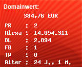 Domainbewertung - Domain www.preisscan.de bei Domainwert24.net