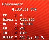 Domainbewertung - Domain www.speicherhosting.com bei Domainwert24.net