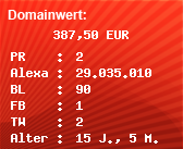 Domainbewertung - Domain www.darknova.eu bei Domainwert24.net