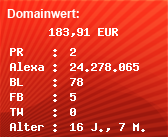 Domainbewertung - Domain www.die-toolbar.de bei Domainwert24.net