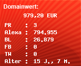 Domainbewertung - Domain linkanalyse.durad.de bei Domainwert24.net