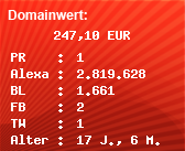 Domainbewertung - Domain www.jet-escortagentur.de bei Domainwert24.net