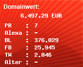 Domainbewertung - Domain www.ebay.de bei Domainwert24.net