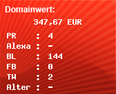 Domainbewertung - Domain www.porextherm.de bei Domainwert24.net