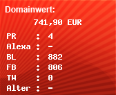 Domainbewertung - Domain butlers.de bei Domainwert24.net