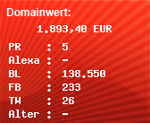 Domainbewertung - Domain pkw.de bei Domainwert24.net