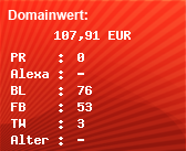 Domainbewertung - Domain www.exilgame.de bei Domainwert24.net